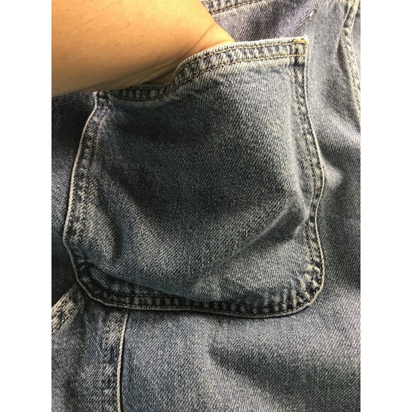 Forever 21 + Extra Wide Leg Carpenter Baggy Denim Grunge Skater Jeans 12 Plus - Picture 11 of 15